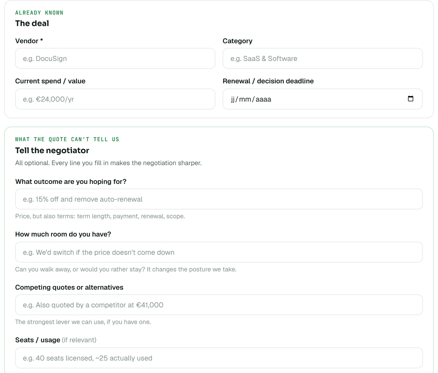 Screenshot — negotiation detail